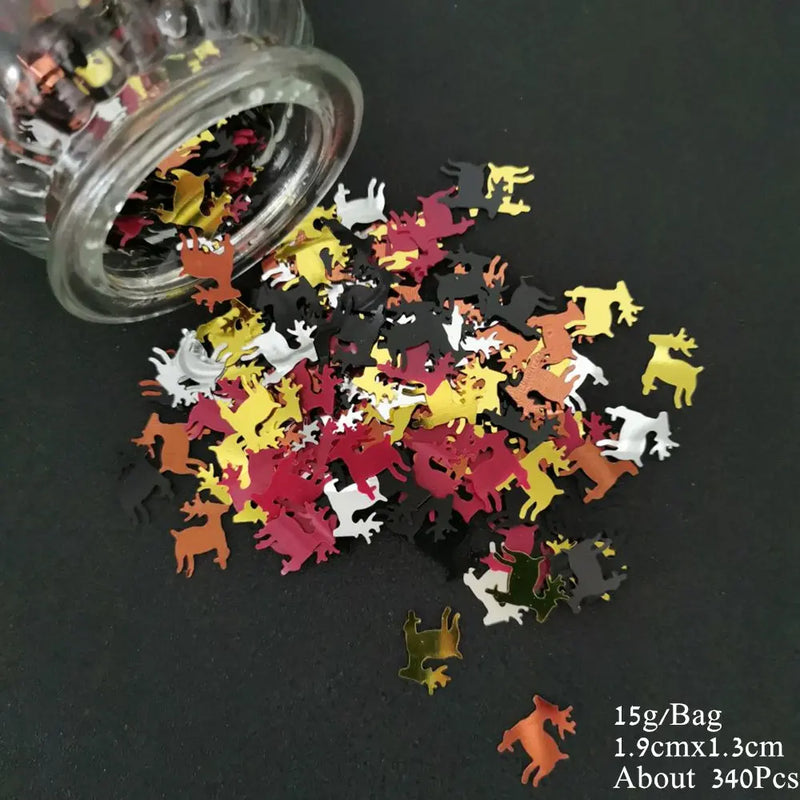 15g Cat Dog Confetti Spider Bat Sequin DIY Animal Theme Party Table Decoration Halloween Black White Purple Festival Supplies