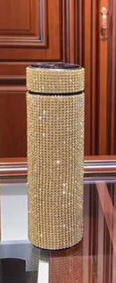 Diamant-Thermo-Vakuumflasche Bling Heißwasser-Thermoskanne Edelstahl-Thermosflasche Glitzernde große Isolierflasche Kaffeetasse