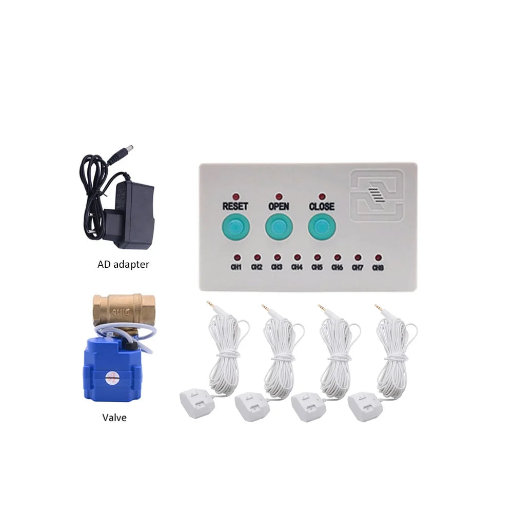 Water Flood Control Leakage Alarm System with DN20, DN25, DN15 Auto Sh