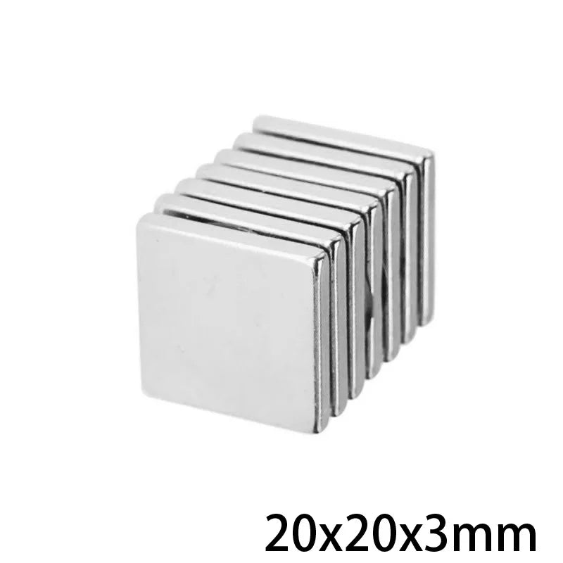 2~100pcs 20x20x3 mm Quadrate Permanent Magnets Thickness 3 Neodymium Magnet N35 20x20x3mm Strong Magnetic Magnets 20*20*3 mm