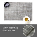 2/4/6Pcs Placemats PVC Dining Table Mat Weave Disc Pads Bowl Coasters De Cozinha 30*45cm Plate Bar Kitchen Coffee Table Mat