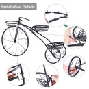 Tricycle Plant Stand Flower Pot Cart Bicycle Holder Rack for Home Garden Patio
