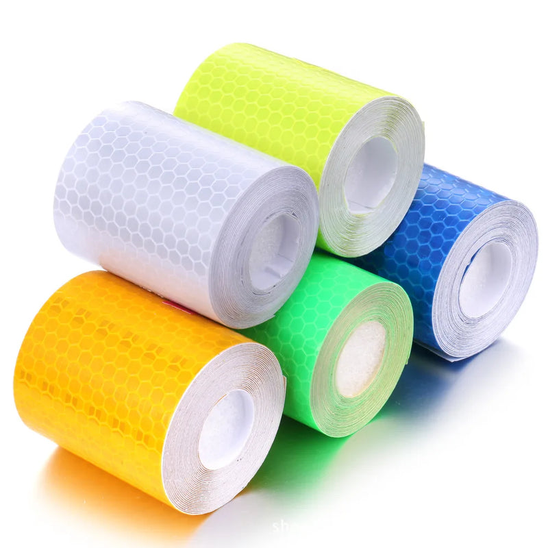 1 Roll 5cmx3m Safety Mark Reflective Tape Stickers For Bicycles Frames Motorcycle Self Adhesive Film Warning Tape Film