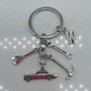 Mechanical Keychain Dad Father Initial Keychain Father's Day Gift Letter A-Z Truck Keychain Truck Key Ring Car Truck Lover Gift
