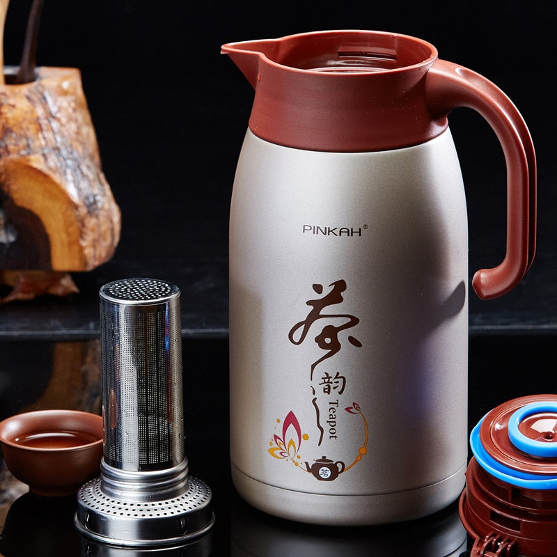 Hot Sale PINKAH 1L/1.5L Home Thermo Jug Business Heat Kettle Office Coffee Tea Vacuum Insulated Pot Travel Thermos Flasks