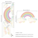 Regenbogen-Himmel Wandaufkleber für Kinderzimmer Selbstklebende PVC-Tapetenaufkleber Kunst Wandbilder Heimdekoration Kindergarten Babyzimmer