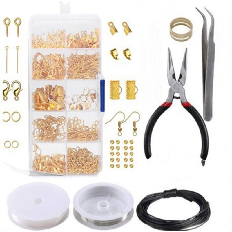 Accessories Set Jewelry findings Clip buckle Lobster Clasp Open Jump Rings Earring Hook Jewelry Making kit for Supplies