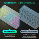 Tastatur für Tablet Android iOS Windows Kabellose Maus Tastatur Bluetooth-kompatible Regenbogen-Hintergrundbeleuchtung Tastatur für iPad Telefon