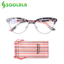 SOOLALA Cat Eye Halbrand-Anti-Blaulichtfilter Brillenrahmen Damen Blaulichtfilternde Anti-Strahlungs-Computerbrille