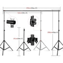 Photography Lighting Kit With 2x2M Photo Background Muslin Backdrops Softbox Light Stand Portable Bag Soft BoxFor Photo Studio