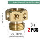 Brass Nozzle Garden Mist Sprinkler Copper Misting Cooling System Irrigation 1/2" Thread 2/3/4 Arm Sprayer Fog  Watering Tool