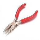 pandahall 1 Set DIY Jewelry Tool Sets with Wire Looping Forming Pliers 6 Step Multi-Size Barrels Round Nose Plier Copper Wires