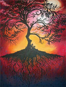 HUACAN Full Square 5D DIY Diamond Painting Sakura Tree Volcano Diamond Embroidery Landscape Cross Stitch Rhinestone Mosaic