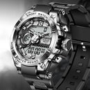 Relogio Masculino 2022 LIGE Sport Men Quartz Digital Watch Creative Diving Watches Men Waterproof Alarm Watch Dual Display Clock