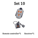 Technical Enhanced Motor Kit Power Function Switch IR Remote Control Receiver Battery Box Train Motors High-tech parts Sets