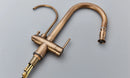 Rozin Filter Water Kitchen Faucet 2 in 1 Antique Brass Pull Out Nozzle Kitchen Purification Crane 2 Ways Swivel Mixer Tap