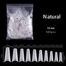 500pcs False Nail Art Tips French Natural Transparent Coffin False Nails Tips Acrylic UV Gel Nail Polish Manicure