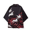 Bebovizi Male Kimono Cardigan Japanese Kimono Men Cardigan Shirt Blouse Yukata Men Haori Obi Traditional Samurai Clothing