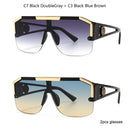 2021 New Fashion Oversized Square Sunglasses Men Retro Gradient Trendy Driving Brand Design Sun Glasses Wholesale Dropship UV400