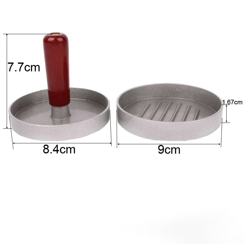 High quality Round Shape Hamburger Press Aluminum Alloy Meat Beef Grill Burger Mold Kitchen Tool