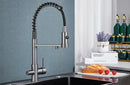 rozin Pull Down Filter Kitchen Faucet Black 3 Way Drinking Pure Water Faucets Brass 360° Flexible Purification Water Mixer Tap