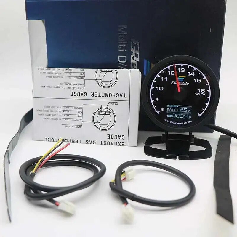 GReddi Water Temp Oil pressure Gauge Multi D/A LCD Digital Display Turbo Boost Car Gauge 2.5 Inch 60mm Water Temp Gauge 7 Color