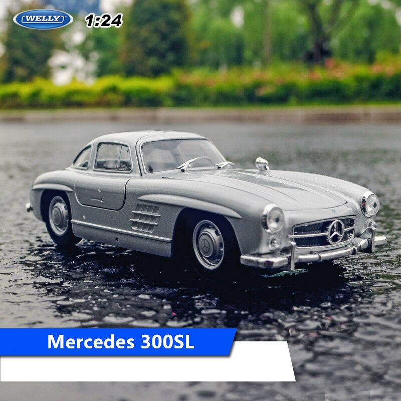 welly 1:24  Mercedes 300SL  car alloy car model simulation car decoration collection gift toy Die casting model boy