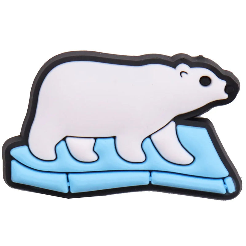 1PCS Cartoon Flower Water Droplets Polar Bear Rabbit Easter Egg Fishtail PVC Shoe Charms Sandals Shoes Decoration Kid Party Gift