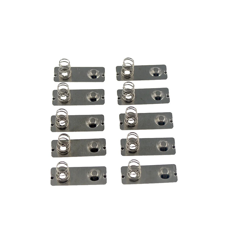 10pcs/ 24x9mm Replacement Metal Batteries Spring Contact Plate Silver For AA AAA Battery case