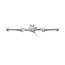 JHJT 14G Heart Industrial Piercing Surgical Steel Industrial Barbell Handcuffs Cat Star Cartilage Earring Body Jewelry