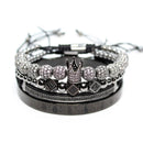 Herrenschmuck Armband Männer Luxus Königsarmreif Set Römische geflochtene Armbänder für Frauen Mode Armband Gold Manschette Freundschaftsgeschenke