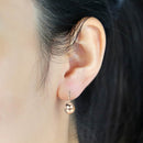 Cut Out Ball Earrings For Women Girls 585 Rose Gold Color Woman Zircon Dangle Earrings Wedding Party Exquisite Jewelry Gifts