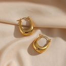 2022 New Daily Basic Hollow U Shape Hoop Earrings For Women Small Gold Plated Stainless Steel Earrngs Tarnish Free Jewelry