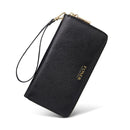 FOXER Women Split Leather Wallet Female Long Clutch Bags with Wristlet Lady Card Holder Wallets Coin Purse Cellphone Bag 256001F