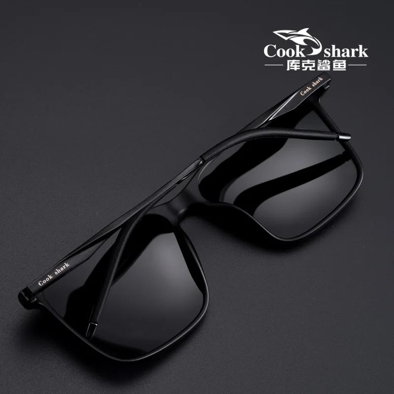 Cook Shark polarized sunglasses men's sunglasses women's UV protection driving special color-changing glasses trend personality