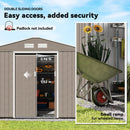 The Outsunny Vault | 9 x 6 ft Galvanised Steel Garden Storage Shed