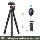 Ulanzi MT-11 Octopus Flexibles Stativ für Telefon SLR DSLR Gopro Kamera Stativ Ausziehbar 1/4'' Schraube mit Kugelkopf Cold Shoe Telefonclip