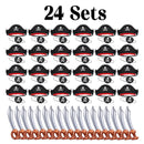 6-48Sets Pirate Party Supplies Halloween Pirate Costumes Child Birthday Party Favors Pirate Accessories Pirate Hat Sword