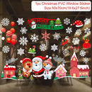 Christmas Window Stickers Merry Christmas Decorations For Home 2024 Christmas Wall Sticker Kids Wall Decals Happy New Year 2025