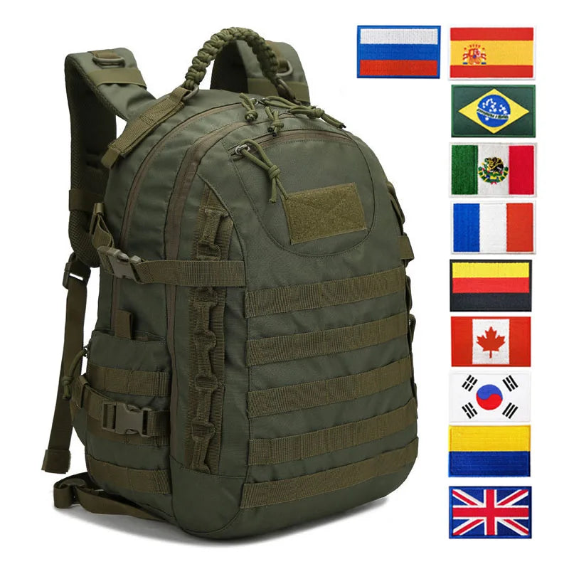 Man Military Tactical Backpack 35L Outdoor Camping Fishing Hunting Trekking Bag Softback Waterproof Army Molle Rucksack Mochila