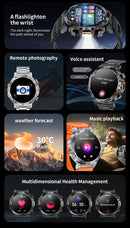 Original LIGE Smart Watch 1.53'' HD Screen Life Waterproof Sport Fitness Watches Flashlight New Men Smartwatch For Andriod IOS