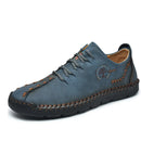 Men Leather Shoes Flat Lace Up Casual Shoes Business Social Loafers Moccasin Summer Walking Breathable Casuals for Men Plus Size