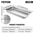SucceBuyBuffet Chafing Dishes 8.5L-20L Gastronorm Pans Steam Table Pans Tray Stainless Steel Food Container for Party BBQ Baking