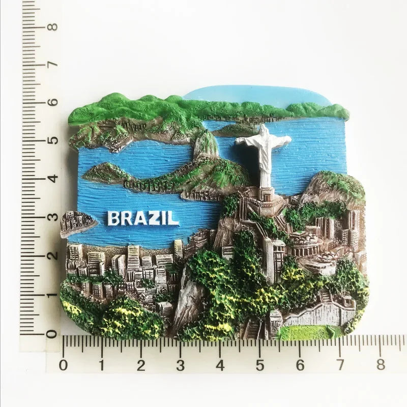 Brazil Fridge Magnets Rio de Janeiro Travelling Souvenirs Refrigerator Stickers Christmas Gifts Photo Wall Magntic Stickers