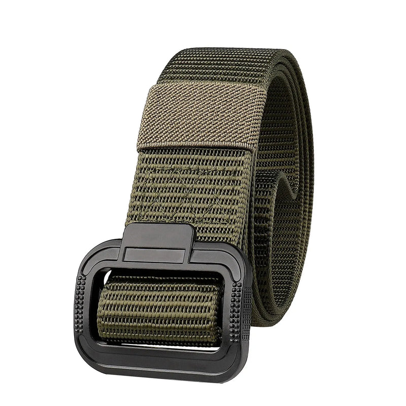 Men's Belt Imitation Nylon Tactical Belt Casual Versatile Metal Buckle Belt Outdoor Sports Canvas Belt Paired With Jeans Belt