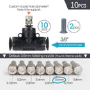 3/8" 9/12mm Misting Cooling System 0.6mm Nozzles Fine Atomizer PE Tubing Filter Self-priming Pump Garden Irrigation Watering Kit