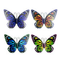 4pcs/set Metal Butterfly Wall Art Decoration 3D Wrought Iron Cutout Butterfly Mural Decorative Sculpture for Garden Fence Decors