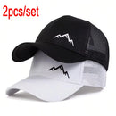 Unisex Mountain Range Embroidery Baseball Net Caps Spring and Summer Outdoor Adjustable Casual Hats Sunscreen Hat