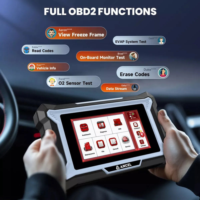 ANCEL DS200 OBD2 Car Diagnostic Tools All System Code Reader 15 Reset FCA Autoauth Automotive Scanner WiFi Lifetime Free Update