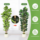 5/6/7 FT Artificial Fiddle Leaf Fig Tree with Pot Faux Trees with Artificial Plants Fiddle Leaves Greenery Fake Tree for Home